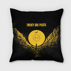 Подушка квадратная Twenty One Pilots: Yellow Moon, цвет: 3D-принт