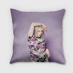 Подушка квадратная Billie Eilish: Violet Camo