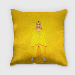 Подушка квадратная Billie Eilish, цвет: 3D-принт