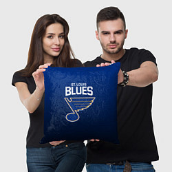 Подушка квадратная St Louis Blues цвета 3D-принт — фото 2