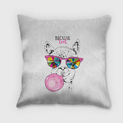 Подушка квадратная Because cool, цвет: 3D-принт