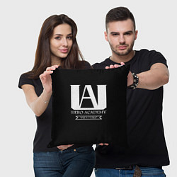 Подушка квадратная UA HERO ACADEMY logo, цвет: 3D-принт — фото 2