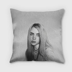 Подушка квадратная BILLIE EILISH, цвет: 3D-принт