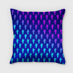 Подушка квадратная Billie Eilish: Violet Pattern