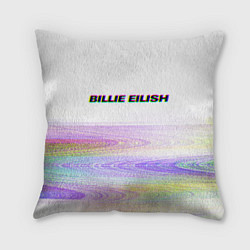 Подушка квадратная BILLIE EILISH: White Glitch