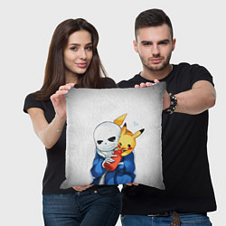 Подушка квадратная UNDERTALE, цвет: 3D-принт — фото 2
