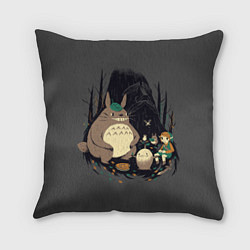 Подушка квадратная Totoro, цвет: 3D-принт