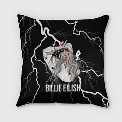 Подушка квадратная BILLIE EILISH, цвет: 3D-принт