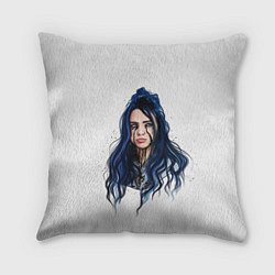 Подушка квадратная BILLIE EILISH, цвет: 3D-принт