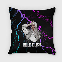 Подушка квадратная BILLIE EILISH, цвет: 3D-принт