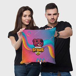 Подушка квадратная BRAWL STARS NITA, цвет: 3D-принт — фото 2