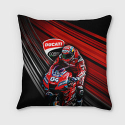 Подушка квадратная Andrea Dovizioso, цвет: 3D-принт