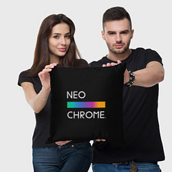 Подушка квадратная NEO CHROME, цвет: 3D-принт — фото 2