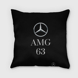 Подушка квадратная Mersedes AMG 63, цвет: 3D-принт