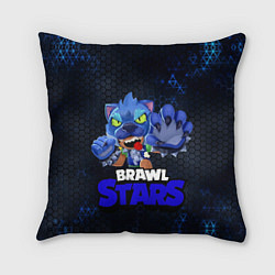 Подушка квадратная Brawl Stars Blue Hex