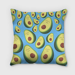 Подушка квадратная Авокадо паттерн, цвет: 3D-принт