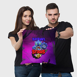 Подушка квадратная BRAWL STARS LEON WOLF, цвет: 3D-принт — фото 2