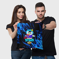 Подушка квадратная BRAWL STARS MRP, цвет: 3D-принт — фото 2