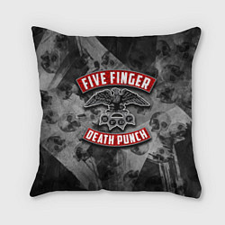 Подушка квадратная Five Finger Death Punch, цвет: 3D-принт