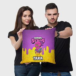 Подушка квадратная BRAWL STARS TARA, цвет: 3D-принт — фото 2