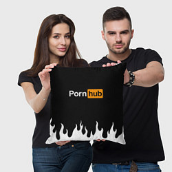 Подушка квадратная PORNHUB, цвет: 3D-принт — фото 2