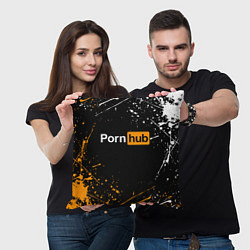 Подушка квадратная PORNHUB, цвет: 3D-принт — фото 2