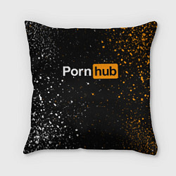 Подушка квадратная PORNHUB, цвет: 3D-принт