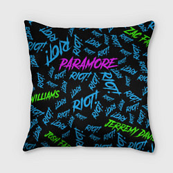 Подушка квадратная Paramore RIOT!, цвет: 3D-принт