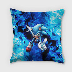 Подушка квадратная Blue Sonic, цвет: 3D-принт