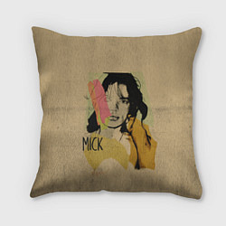 Подушка квадратная MICK JAGGER, цвет: 3D-принт