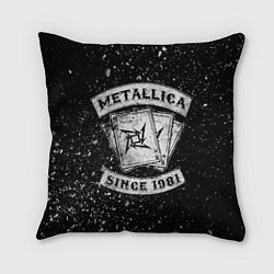 Подушка квадратная Metallica, цвет: 3D-принт