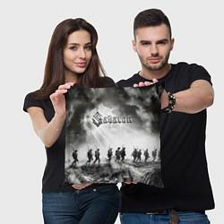 Подушка квадратная Sabaton, цвет: 3D-принт — фото 2
