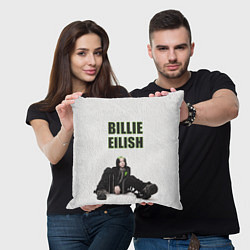 Подушка квадратная Billie Eilish, цвет: 3D-принт — фото 2