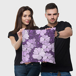 Подушка квадратная Цветы, цвет: 3D-принт — фото 2