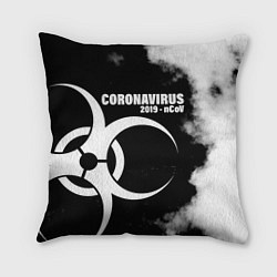 Подушка квадратная Coronavirus 2019 - nCoV, цвет: 3D-принт
