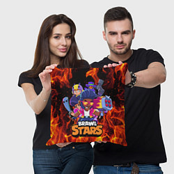 Подушка квадратная BRAWL STARS BROCK, цвет: 3D-принт — фото 2