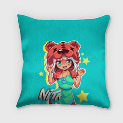 Подушка квадратная BEAR GIRL, цвет: 3D-принт