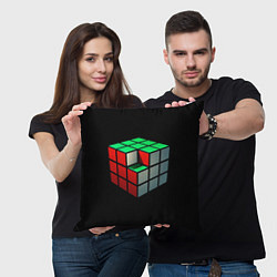 Подушка квадратная Кубик Рубика, цвет: 3D-принт — фото 2