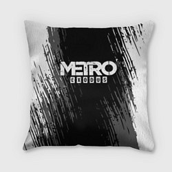 Подушка квадратная METRO EXODUS, цвет: 3D-принт