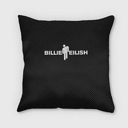 Подушка квадратная BILLIE EILISH CARBON, цвет: 3D-принт