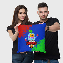 Подушка квадратная BRAWL STARS SPROUT, цвет: 3D-принт — фото 2