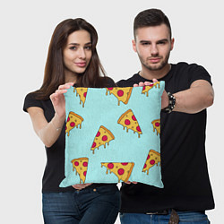 Подушка квадратная Ароматная пицца, цвет: 3D-принт — фото 2