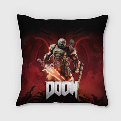 Подушка квадратная Doom, цвет: 3D-принт