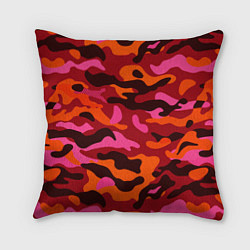 Подушка квадратная CAMOUFLAGE RED