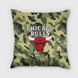 Подушка квадратная CHICAGO BULLS, цвет: 3D-принт