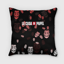 Подушка квадратная La Casa de Papel Z, цвет: 3D-принт