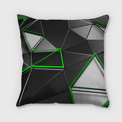 Подушка квадратная 3D полигон, цвет: 3D-принт