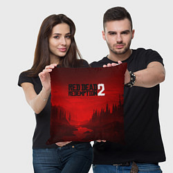 Подушка квадратная Red Dead Redemption 2, цвет: 3D-принт — фото 2