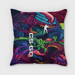 Подушка квадратная CS GO, цвет: 3D-принт
