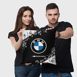 Подушка квадратная BMW БМВ, цвет: 3D-принт — фото 2